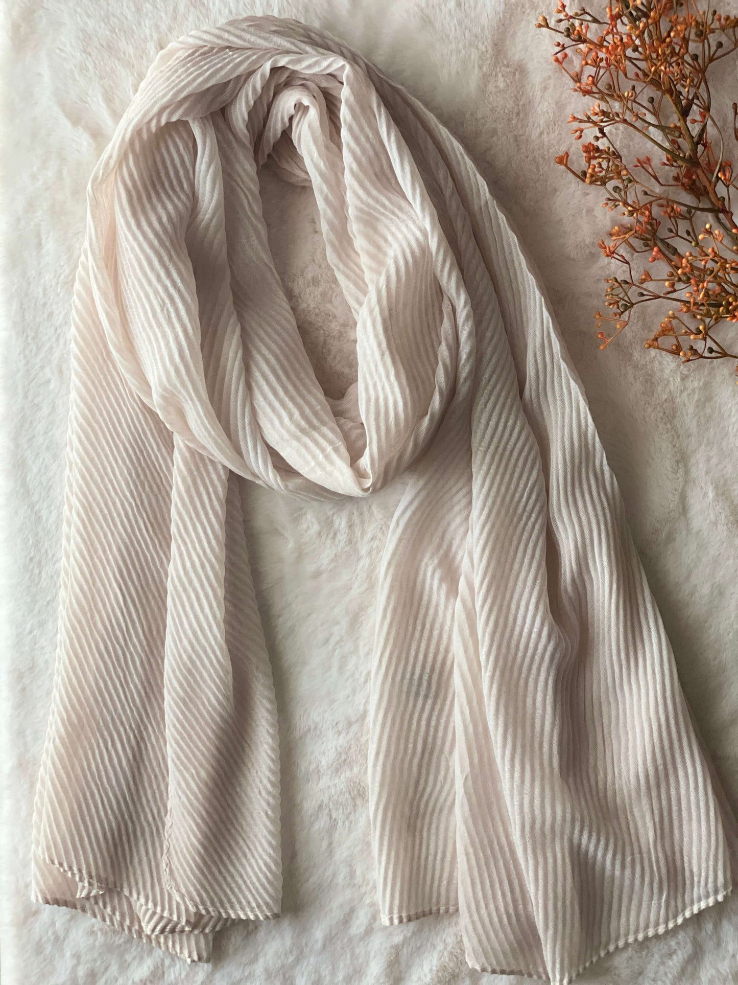 Nude - Soft Crinkle Crimp Hijab